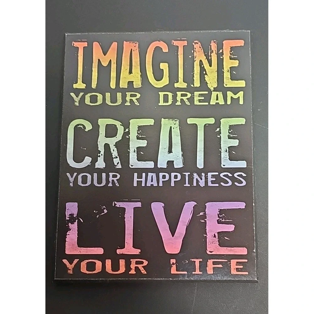2 WOOD SIGNS CHERISH EVERY MEMORY, IMAGINE YOUR DREAM